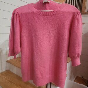 LOFT Bright Pink Crew Neck Sweater